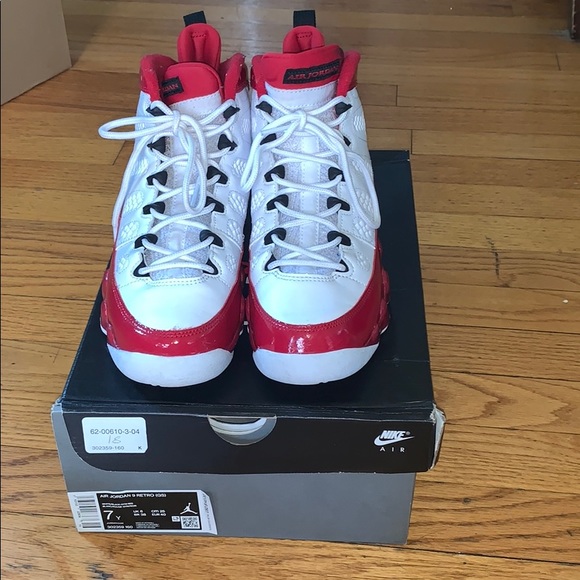 jordan retro 9 gym red size 7